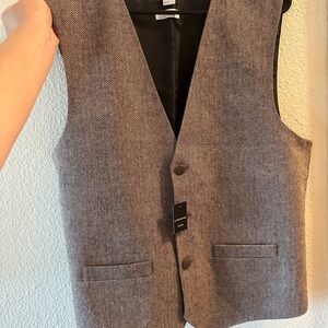 Brown Herringbone Vest